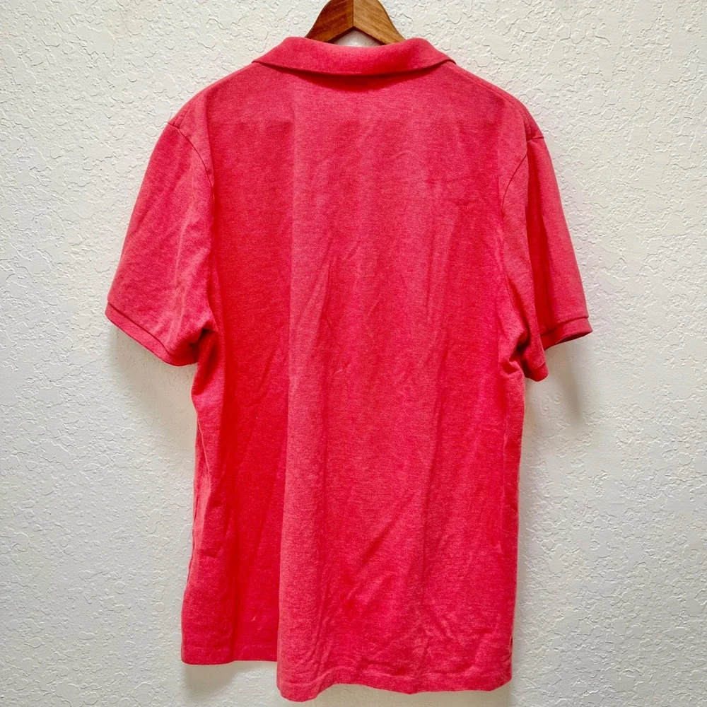 Polo Ralph Lauren Mens Classic Fit Pink Heathered Polo‎ Shirt XL Preppy Cotton